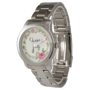 Välj rosa pastellfärgade ro för glädje armbandsur