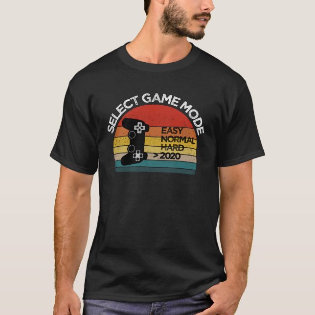 Välj spelläge lätt normalt svårt 2020 t shirt (Framsida)