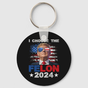Välj supporttrumpan Felon 2024 2024 som fällts Nyckelring