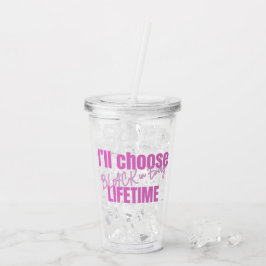 "Välj svart i varje livstid" Klar tumblar Take Away Mugg