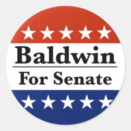 Välj Tammy Baldwin till U.S. Senat 2024 Runt Klistermärke