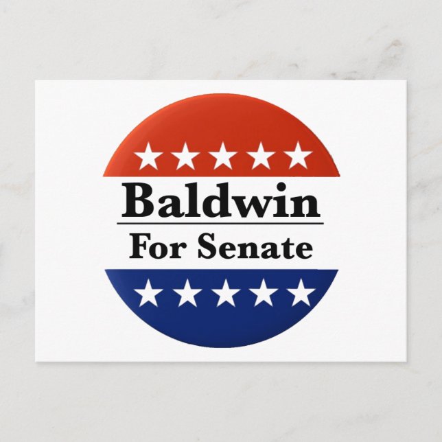 Välj Tammy Baldwin till U.S. Senat 2024 Vykort (Framsida)