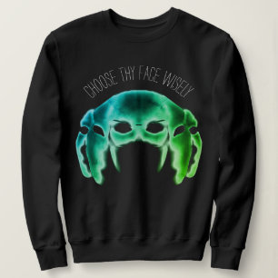Välj Thy Ansikte Wisely grönt spöke ansikte-tr T Shirt