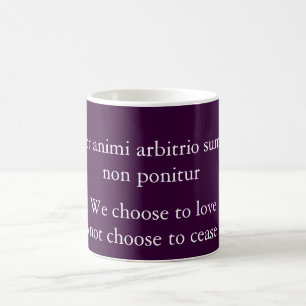 Välj till kärlek - Publilius Syrus-citat Kaffemugg