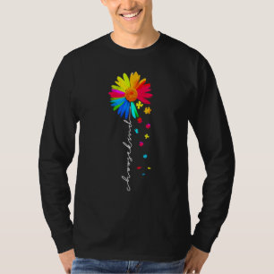 Välj typ Autism Awareness Rainbow Solros Krig T Shirt