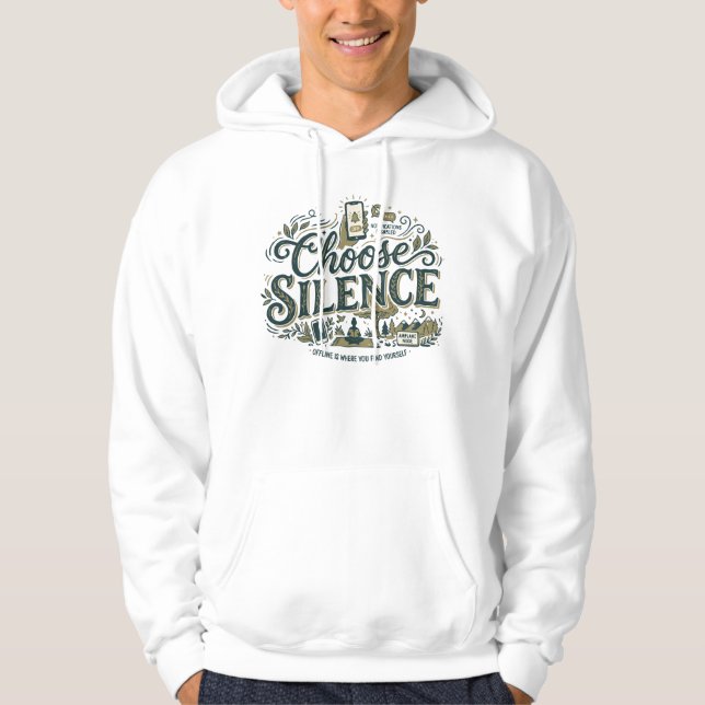 Välj Tystnad Hoodie (Framsida)
