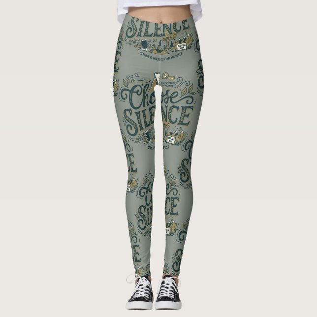Välj Tystnad Leggings (Framsida)