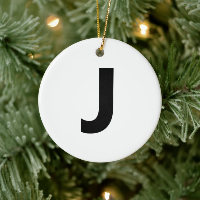 Välj valfritt Brev | Teckensnitt: Öppna Sans-konde Julgransprydnad Keramik (Träd)