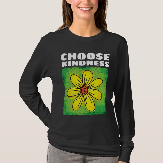 VÄLJ VÄLVILLIGHET blomma T-SHIRTAR TRÖJOR (Framsida)