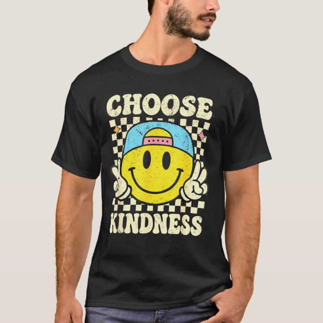 Välj Vänlighet Leende Ansikte Groovy T Shirt (Framsida)