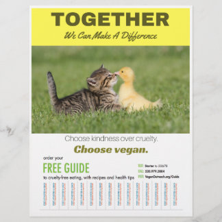 Välj Vegan-Poster Reklamblad
