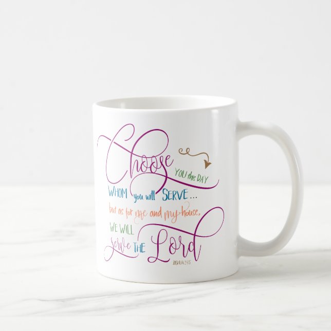 Välj vem du vill  - Joshua 24:15 Kaffemugg (Höger)