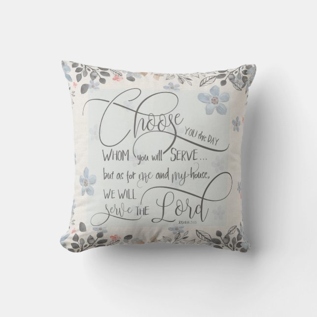 Välj vem du vill  - Joshua 24:15 Kudde (Framsida)