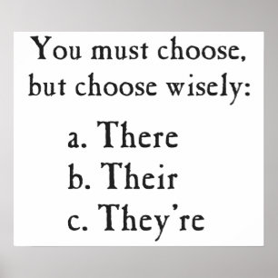 Välj Wisely där deras Grammar är Poster