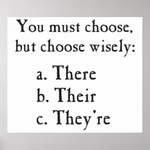 Välj Wisely där deras Grammar är Poster