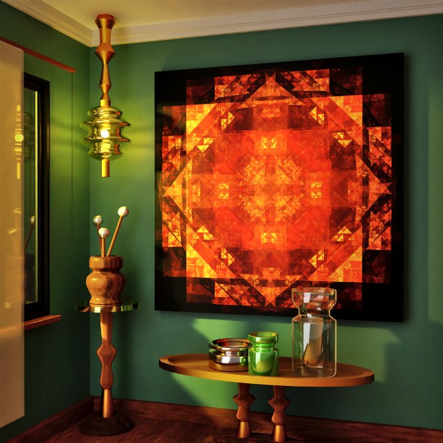 Välja Abstrakt Art arbetsyta Skriv ut Canvastryck (Blessing Abstract Art Wrapped Canvas Print)