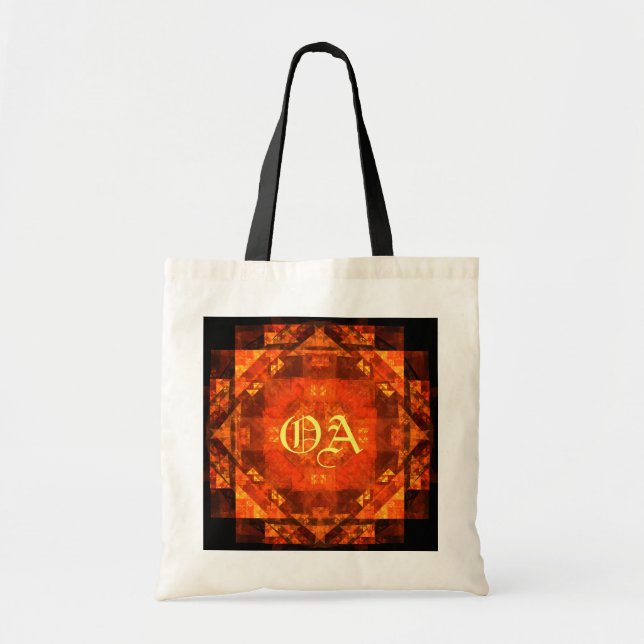 Välja Abstrakt Art Monogram Bag Tygkasse (Framsidan)