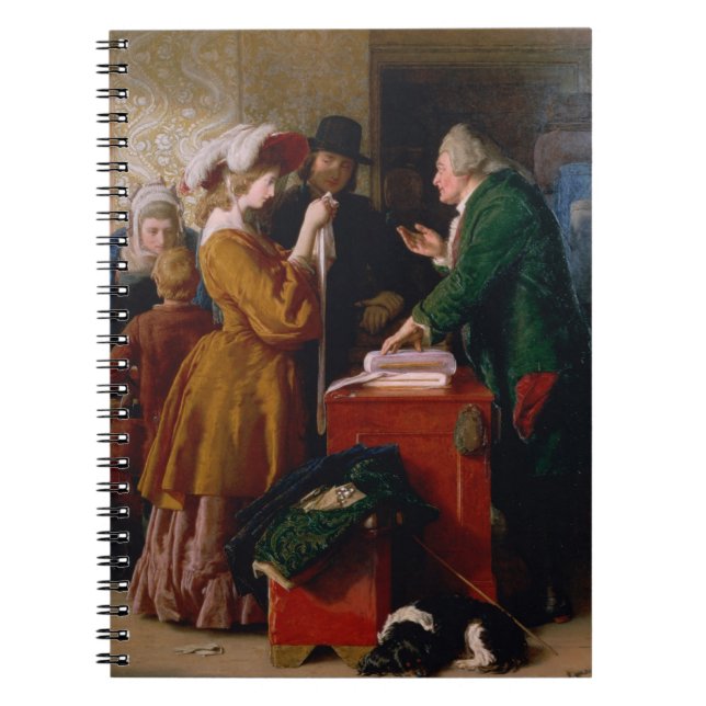 Välja bröllopkappan, från kapitel 1 av ' anteckningsbok (Framsidan)