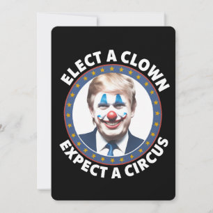 Välja en sluten förväntning på en cirkus funny Pol Inbjudningar