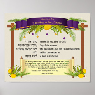 Välja för dwelling in the Sukkah for Sukkot Poster