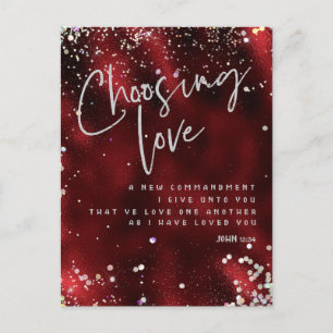 Välja Kärlek med KJV Bible Verse Vykort