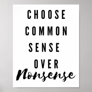 Välja sunt förnuft över Nonense Kamala Harris 202 Poster