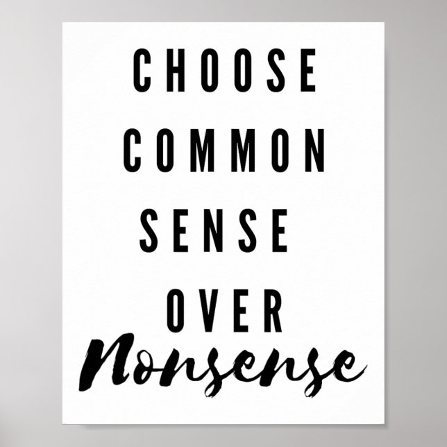 Välja sunt förnuft över Nonense Kamala Harris 202 Poster (Framsidan)