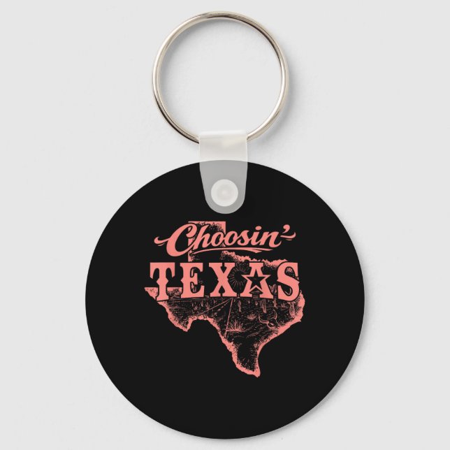 Välja Texas Lone Star State of Mind Västerländsk Nyckelring (Framsida)