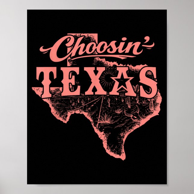 Välja Texas Lone Star State of Mind Västlig Poster (Framsidan)