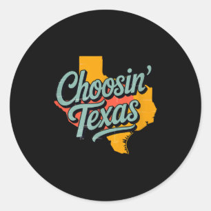 Välja texas retro lone star staten country-musik runt klistermärke
