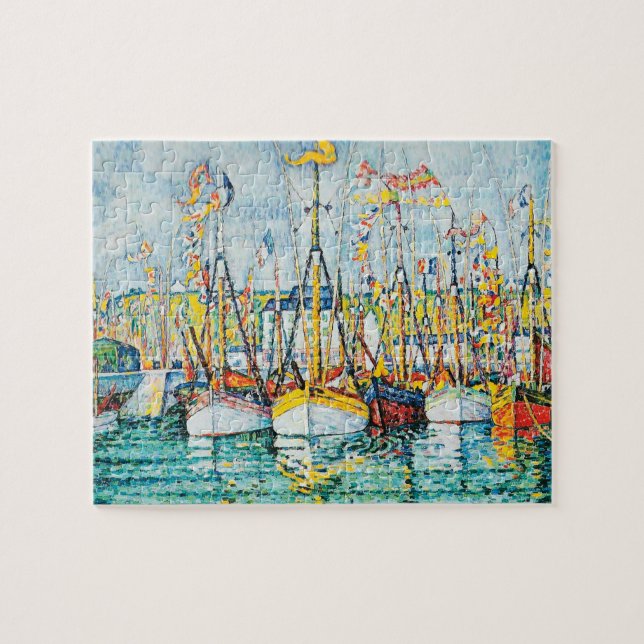 Välja tonfiskflottan i Groix av Paul Signac Pussel (Horisontell)