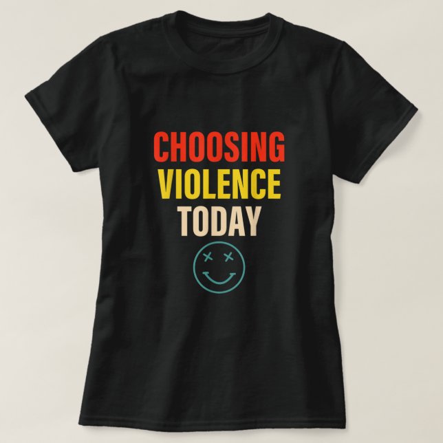Välja våld i dag t shirt (Design framsida)