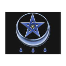 Välja vykort för symbol och Pentagram