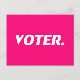 "Väljare", shock rosa, magenta, fuchsia, vit Vykort