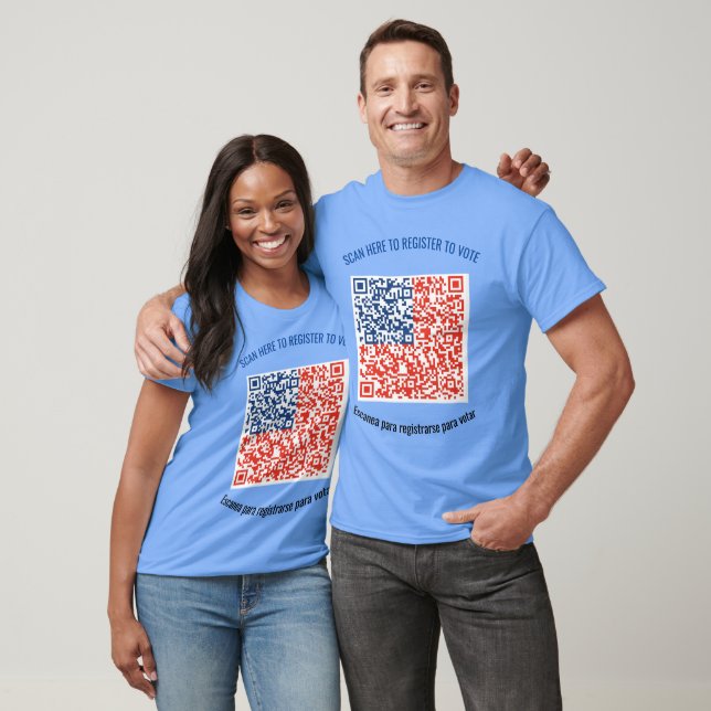 Väljarregistreringsskjorta - QR-kod på framsidan T Shirt (Unisex)