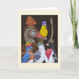 Väljer hälsningskortet Warbler och Vänner Tack Kort