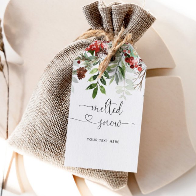 Väljstagg för smält snö presentetikett (Skapare uppladdad)