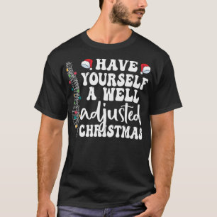 Väljusterad julchiropraktik Santa Chiro C T Shirt