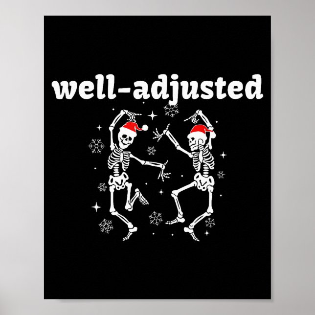 Väljusterad skelett julhatt Kiropraktik Krii Poster (Framsidan)