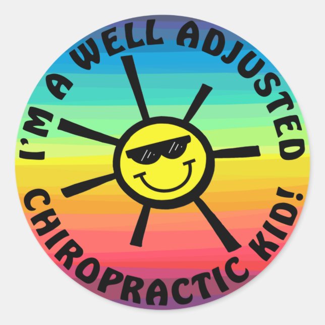 Väljusterade chiro Kid Stickers Runt Klistermärke (Framsida)