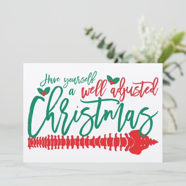 Väljusterat chilikort för jul inbjudningar (Stående Fram)