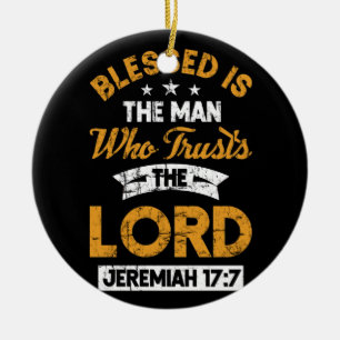 Välkänd är mannen som litar på Lord Jeremiah Julgransprydnad Keramik