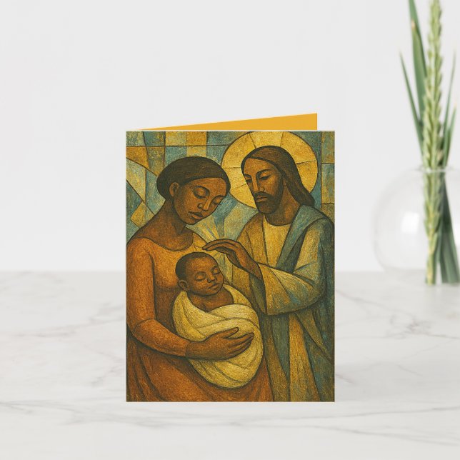 Välkänd av Jesus afrikanskt-amerikanskt hälsningsk Tack Kort (Framsida)