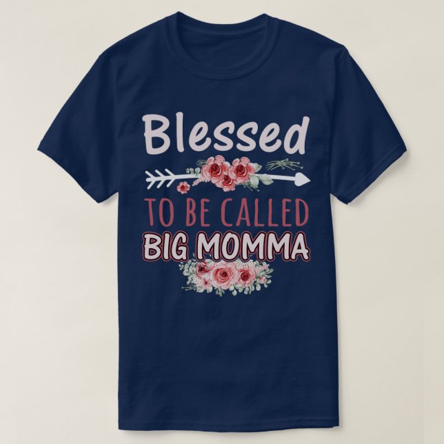 Välkänd för att kallas Big Momma Beval Blommigt Fl T Shirt (Design framsida)