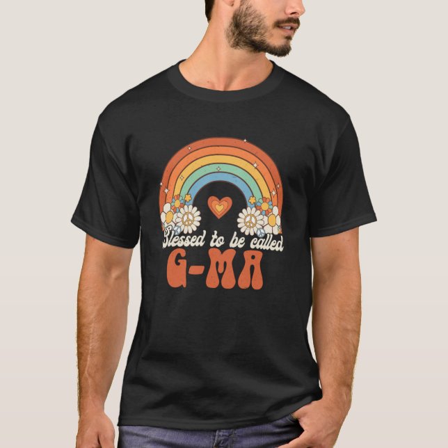 Välkänd för att kallas G Morsa Groovy Rainbow Mor  T Shirt (Framsida)