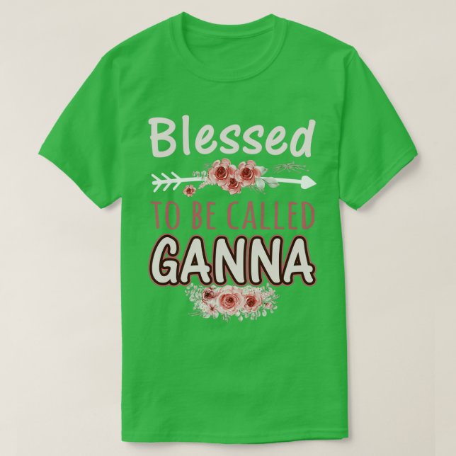 Välkänd för att kallas Ganna Beval Blommigt Flower T Shirt (Design framsida)