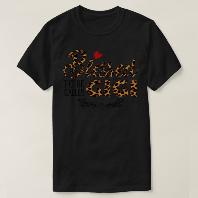 Välkänd för att kallas Gigi Leopard Print T Shirt (Design framsida)