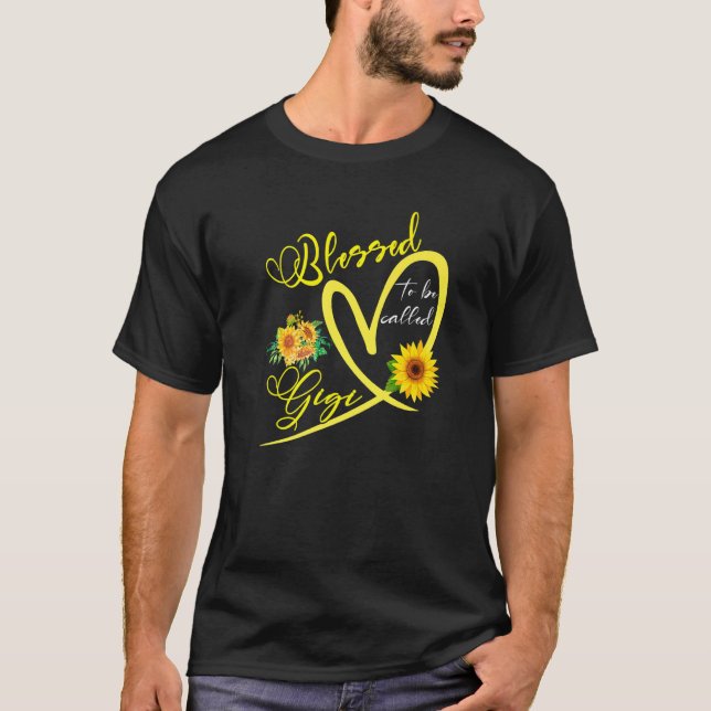 Välkänd för att kallas Gigi Solros Heart Mor T Shirt (Framsida)