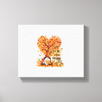 Välkänd för att kallas Grammy Gnome Fall Thanksgiv Canvastryck