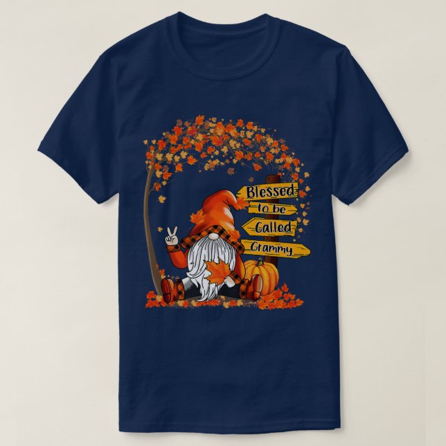 Välkänd för att kallas Grammy Gnome höst än T Shirt (Design framsida)